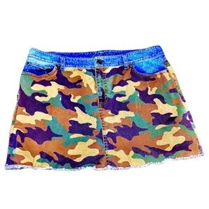 Camouflage Denim Women's Skirt